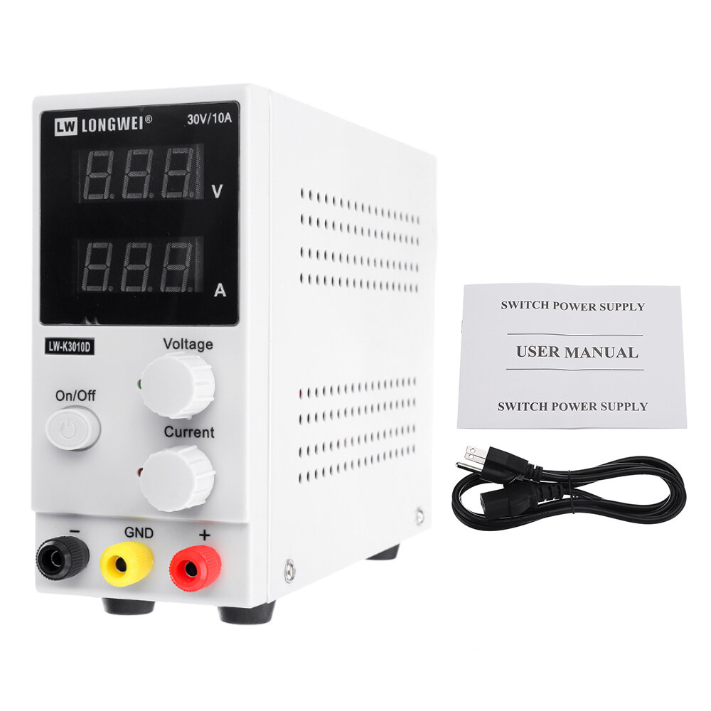 LONG WEI® LW-K3010D 110V/220V 0-10A 0-30V Adjustable DC Power Supply Regulated Digital Laboratory Maintenance Switching Powe