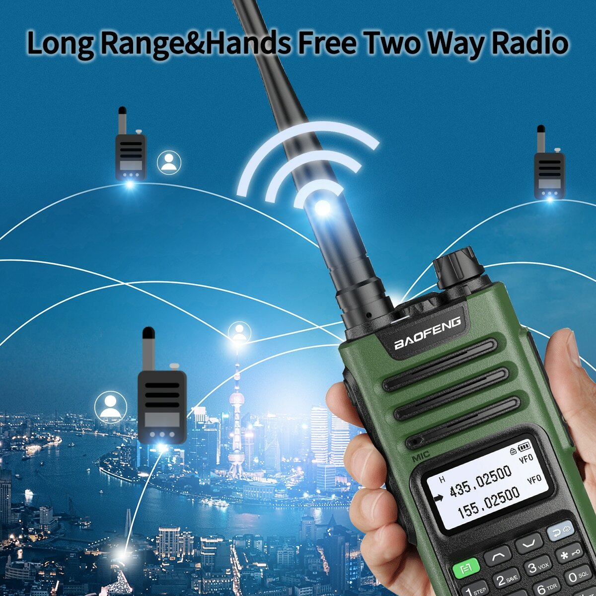 BaoFeng UV-13 PRO V2 Powerful Dual Band Walkie Talkie Type-C Charger 16KM Long Range UV13 Pro Transceiver Ham Two Way Radio