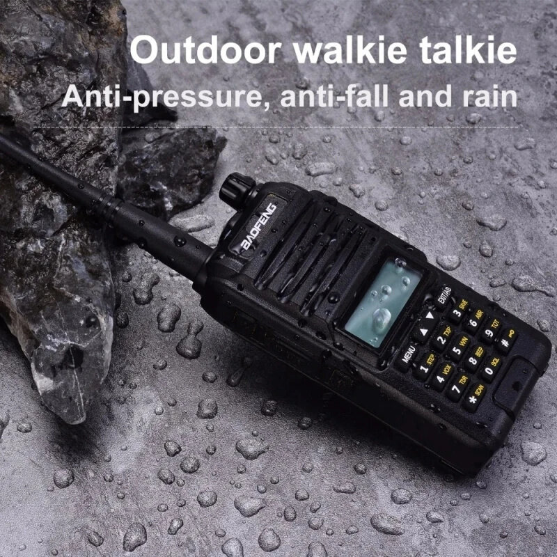 Baofeng BF-A58S Tri-Band Walkie Talkie 136-174/200-260/400-520MHz Portable Two Way Radio IP67 Waterproof Outdoors FM Radio Trans