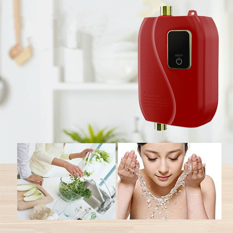 3500W Electric Tankless Water Heater Instant Hot Under Sink Tap Bathroom Kitchen Water Heater