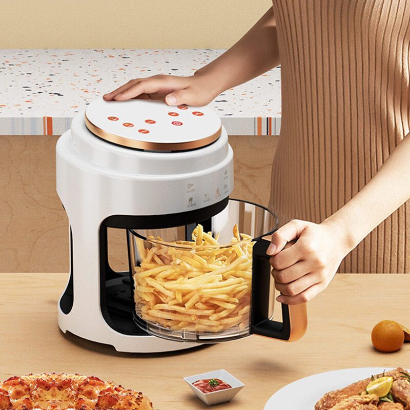 4L Capacity Fully Automatic Household Air Fryer with Touch Control Visible Window for Healthy and Convenient Home Cooking