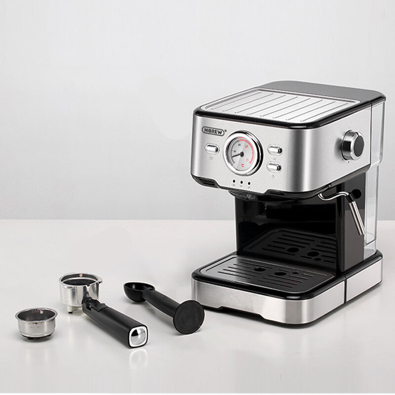 HiBREW CM5403K-CB Coffee Machine 1050W 20Bar High Pressure 1.5L Large Capacity-EU/UK Plug