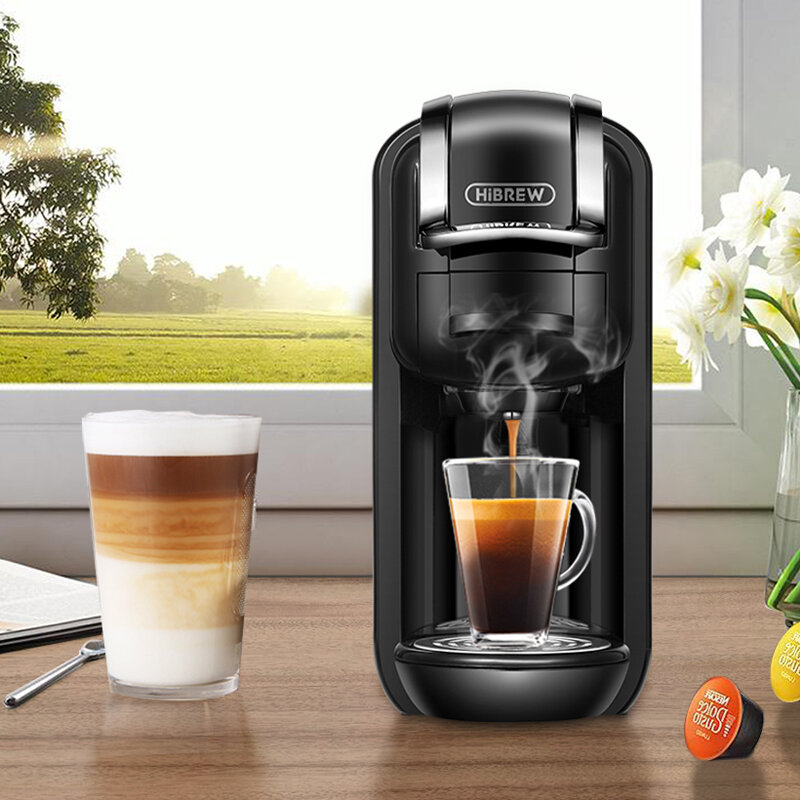 HiBREW 19Bar 4in1 Multiple Capsule Expresso Coffee Machine DolceGusto Milk Capsule ESEpod Ground Coffee CompatibleH2