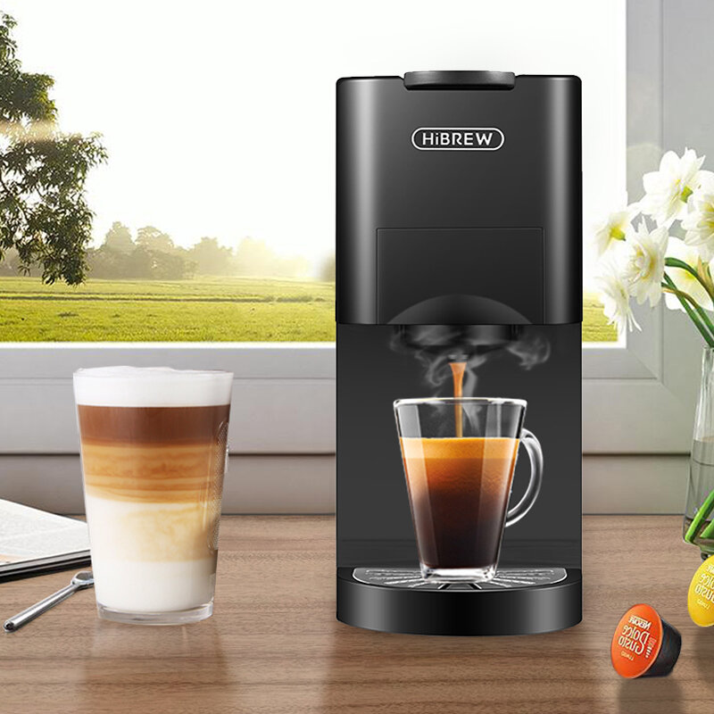 HiBREW 3&4 in 1 multiple capsule expresso machine for Dolce gusto ESEpod powder coffee maker stainless steel body