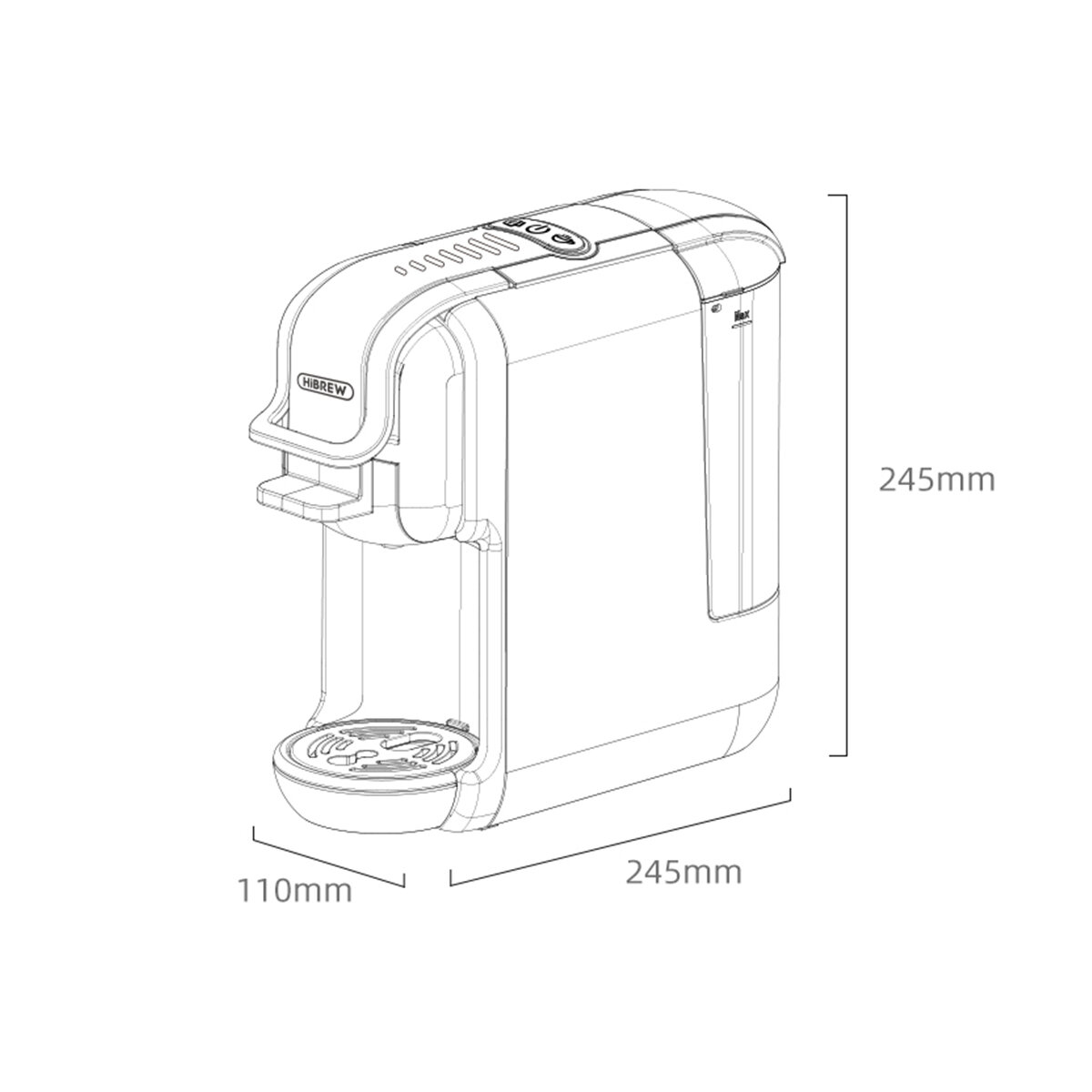 [EU/US/AE Direct] HiBREW H2B 19Bar 5 in 1 Multiple Capsule Coffee Machine Hot/Cold Dolce Gusto Milk ESE Pod Ground Coffee Cafet