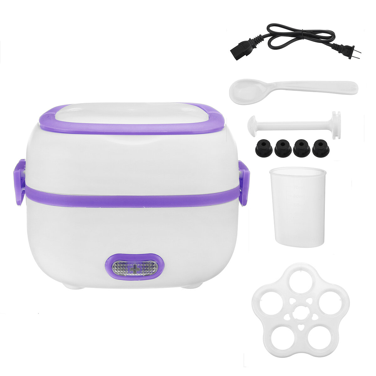 YIMANJIA XB-2018(A) Electric Heated Lunch Box 220V Portable 2 in 1 Car & Home US Plug/EU Plug