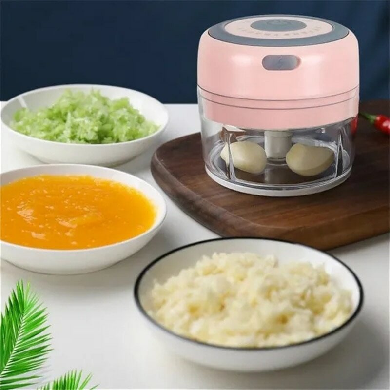 100ml Wireless Electric Garlic Masher Press Stirrer Chopper Rechargeable Onion Multi-function Processor Kitchen Accessories