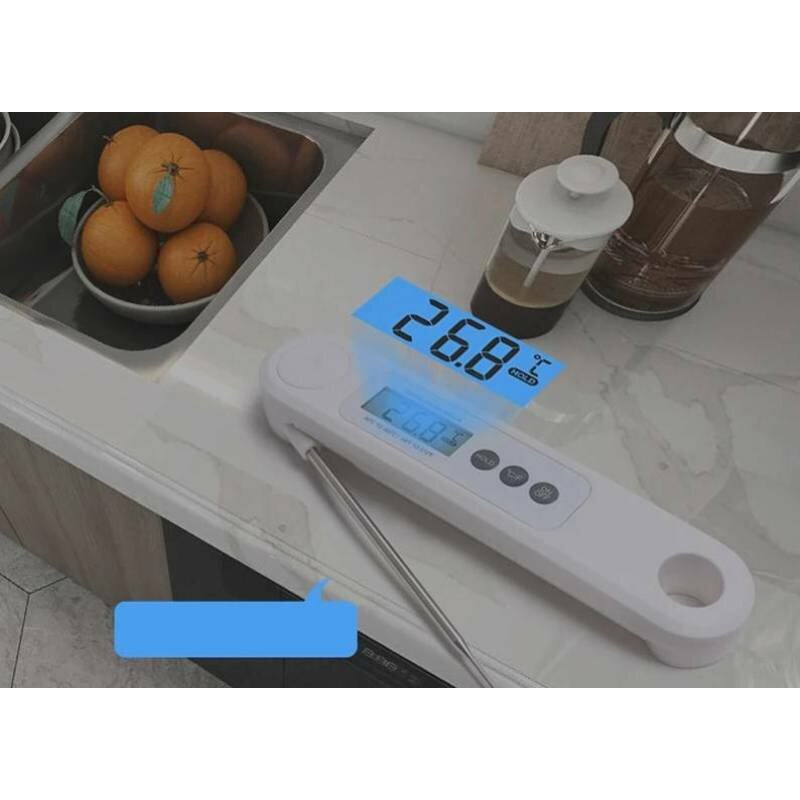 HiBREW Probe Type Food Thermometer Precise Temperature Measurement LCD Display CO