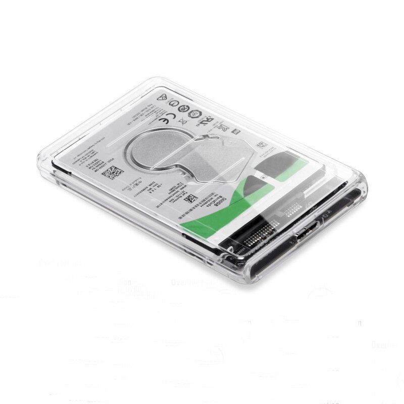 E-yield 2.5 inch Hard Disk Box Transparent SATA SSD/HDD to USB3.0 Solid State Drives Enclosures Up to 2TB