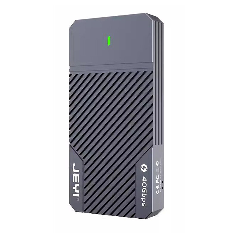 JEYI USB4 40Gbps Hard Drive Box M.2 NVME to TB4 USB-C External Portable SSD Enclosure Support Up to 4TB Capacity