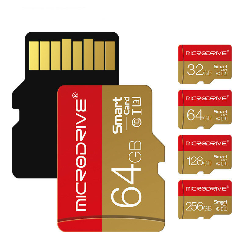 Microdrive CLASS10 High Speed TF Memory Card 32GB 64GB 128GB 256GB Micro SD Card Flash Card Smart Card for Driving Recorder Phon