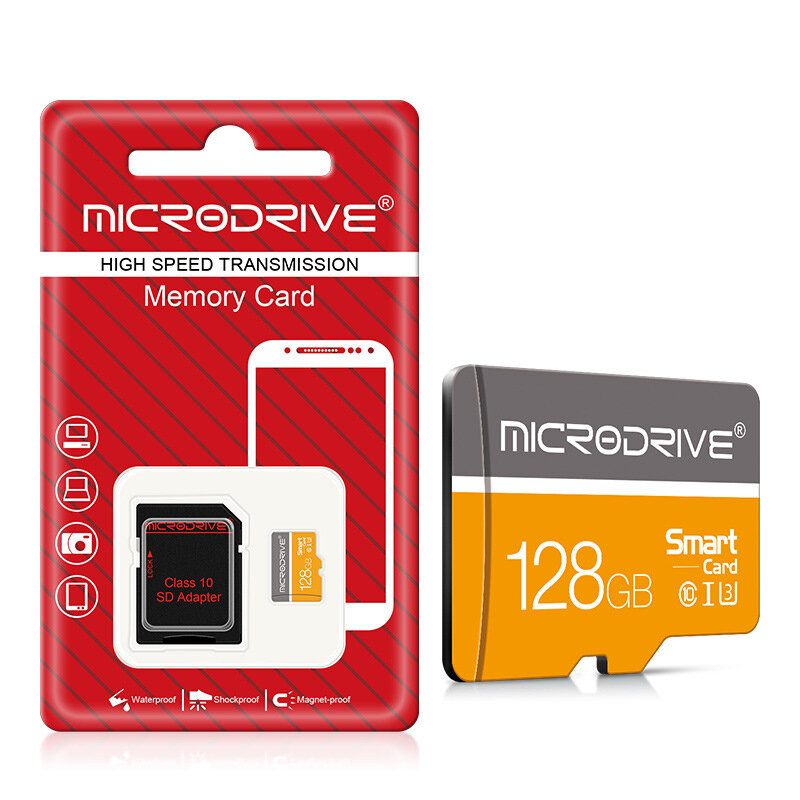 Microdrive 128GB 256GB TF Memory Card Class 10 High Speed Micro SD Card Flash Card Smart Card for Driving Recorder Phone Camera