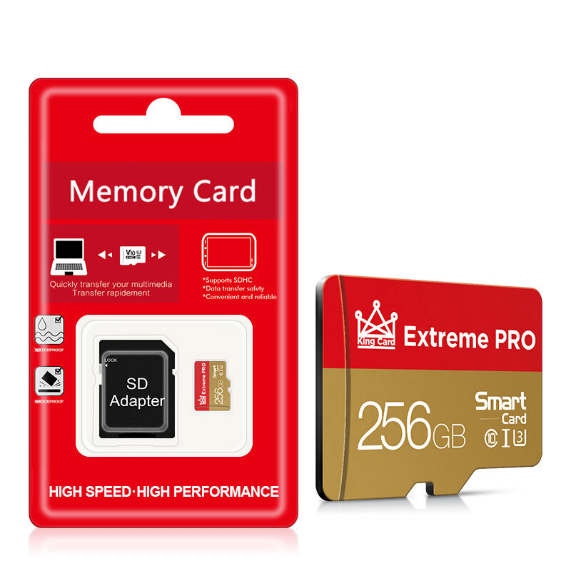 Microdrive High Speed 256GB Memory Card Class 10 Micro SD Card Flash Card Smart Card for Phone Camera Driving Recorder