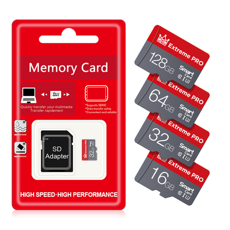 Microdrive 128GB TF Memory Card Class 10 High Speed Micro SD Card Flash Card Smart Card for Driving Recorder Phone Camera