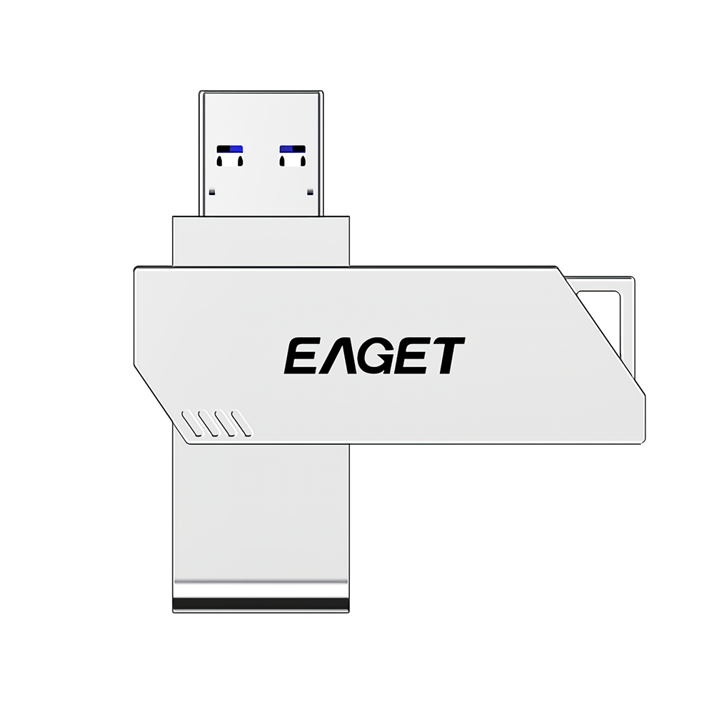 Eaget F20 USB3.0 Flash Drive Zinc Alloy 360° Rotation Pendrive Flash Memory Disk 32G 64G 128G 256G Thumb Drive