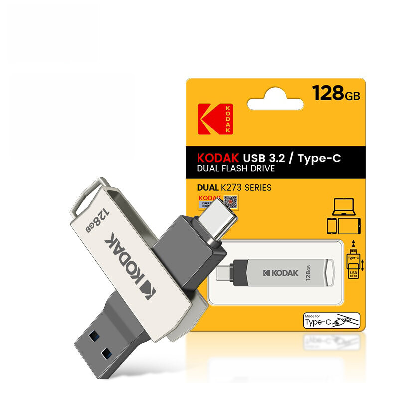 Kodak K273 2 in 1 Type C & USB3.2 Flash Drive 64GB OTG Metal USB Stick Pendrive Cle OTG USB Flash Stick