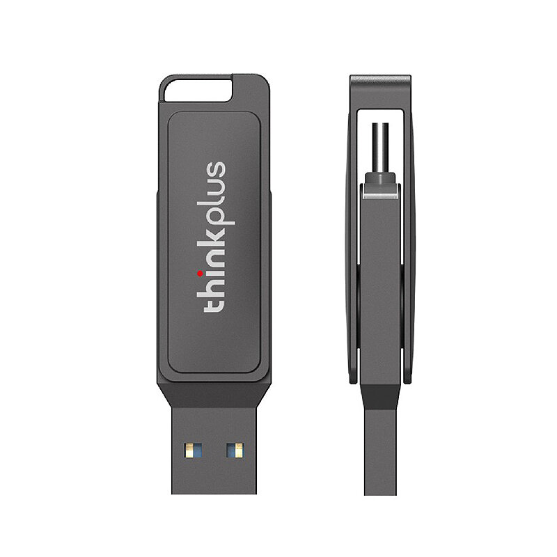 Lenovo Thinkplus MU233 USB3.2 Flash Drive High Speed Dual-interface Pendrive 256GB Mini Portable Memory U Disk for Phone TV Tabl