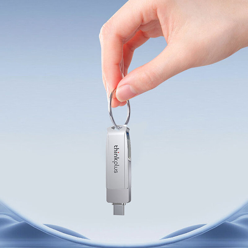 Lenovo Thinkplus MU253 USB-A&Type-C USB Flash Drive 128GB Dual Metal Interface High Speed Pendrive Mini Portable Memory U Disk f