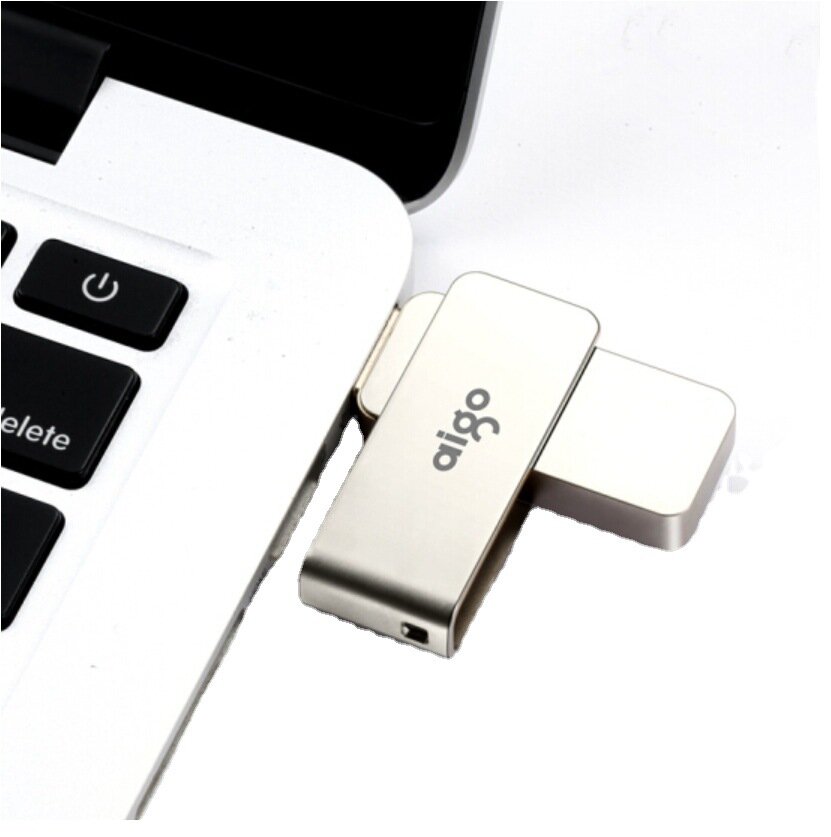 Aigo U330 128GB USB3.0 Flash Drive High-Speed Metal Rotating Pendrive Mini Portable U Disk for Phone Tablet Computer