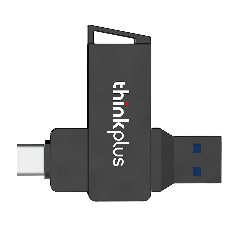 Lenovo Thinkplus MU251 USB3.0 Type-C Flash Drive 64GB 128GB 256GB Dual Interface Pendrive 360° Rotatable USB Memory Disk