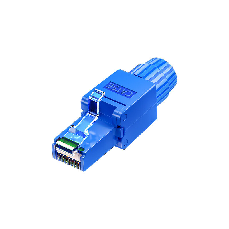 SAMZHE CAT5E/CAT6 RJ45 Connector Non-hit Network Crystal Head Thickened Gold-plated Unshielded Gigabit Network Cable Connector