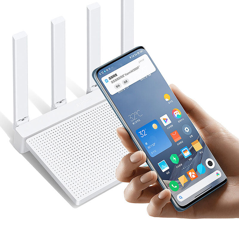 Xiaomi Router AX3000T WiFi 6 Mesh Technology 2.4GHz 5GHz MiWiFi ROM Efficient Wall Penetration Protection Repeater Signal Amplif