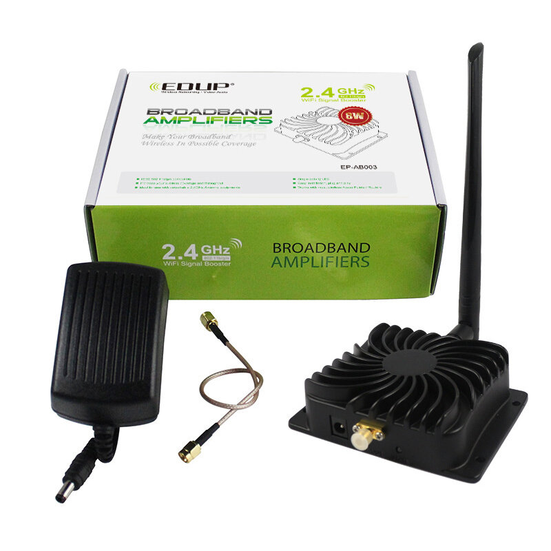 EDUP EP-AB003 Wifi Booster 2.4GHz 8W Wifi Power Signal Amplifier Router Range Extend Booster 6dBi Wireless Antenna Adapter 802.1