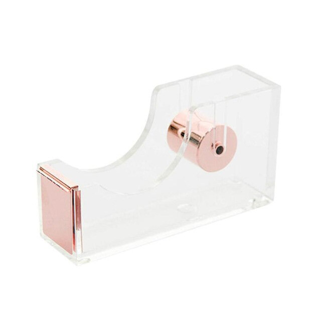 Miwoo M029 Transparent Acrylic Tape Cutter Classic Design Tape Dispenser Stationery for School Office Desktop