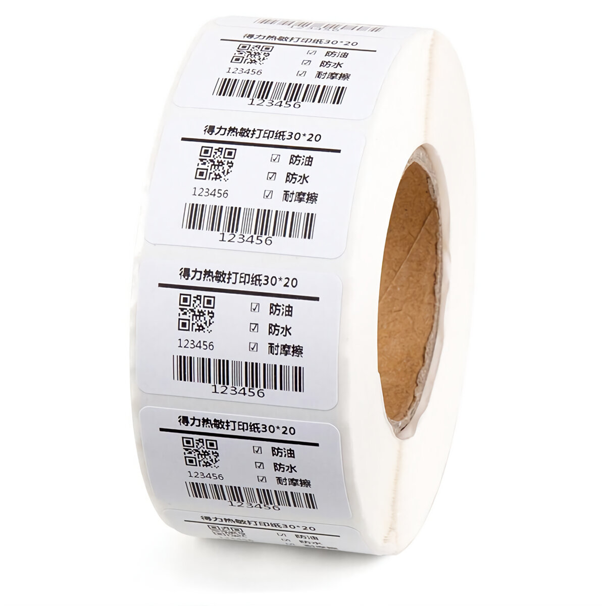 Deli 1 Roll Price Labels Paper White Tag Paper Supermarket Grocery Shops Paper Stickers for Label Printer