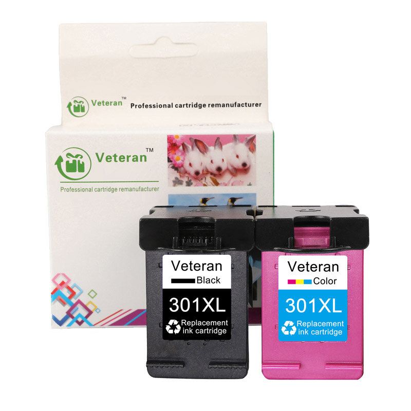 Veteran 301XL Cartridge Compatible for hp 301 xl hp301 Ink Cartridge for hp Envy 5530 Deskjet 2050 2540 2510 1000 1050 printer