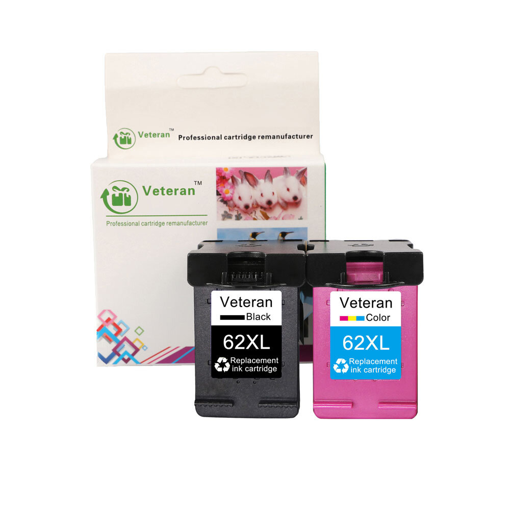 Veteran 62XL black Ink Cartridge Replacement for hp 62 XL hp62 5640 OfficeJet 200 5540 5740 5542 7640 printers