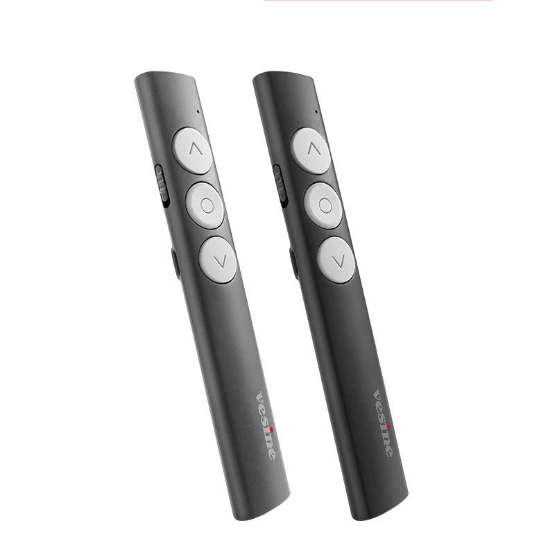 Vesine V9 Rechargeable Wireless Presenter Red Laser Flip Pen PPT Laser Page Pen Clicker Presentation Pen USB Remote Control Touc