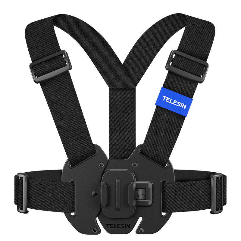 TELESIN Chest Strap Mount Waistcoat Belt Mount for GoPro 12 Hero 11 10 9 8 7 6 Insta360 SJCAM EKEN DJI Action Camera Accessories