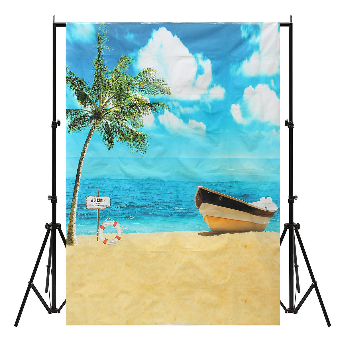 5x7ft Summer Sunshine Beach Vocation Sea Photography Backdrop Studio Prop Background