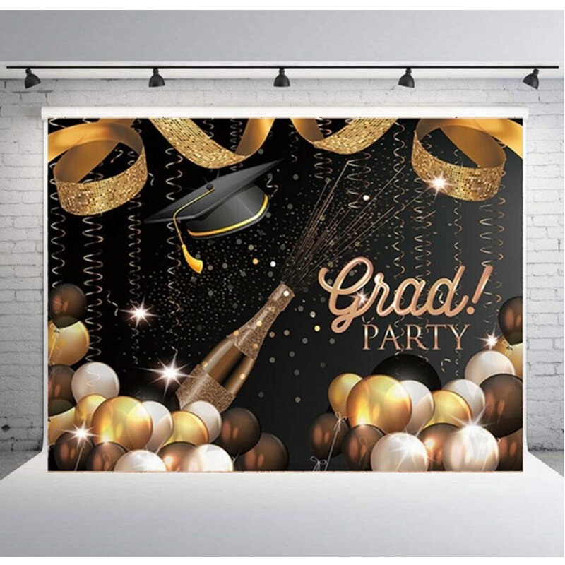 1.5x1m 2.2x1.5m Academic Cap Graduation Ceremony Theme Party Decor Backdrop Photography Background Props