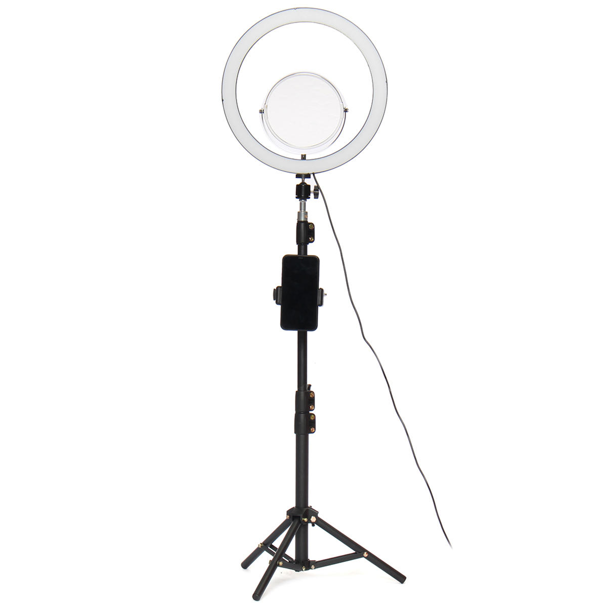 12.60" Live Stream Makeup Selfie LED Ring Light With Tripod Stand Bluetooth Remote Control Cell Phone Holder