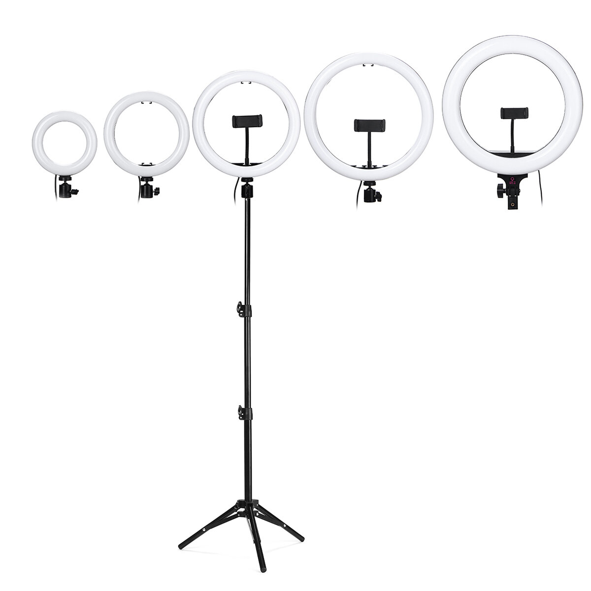 7/10/13/15/18 Inch LED Ring Light Studio Fill Light Tripod Stand Photo Makeup Live Dimmable Lamp for Youtube Tiktok Streaming Br