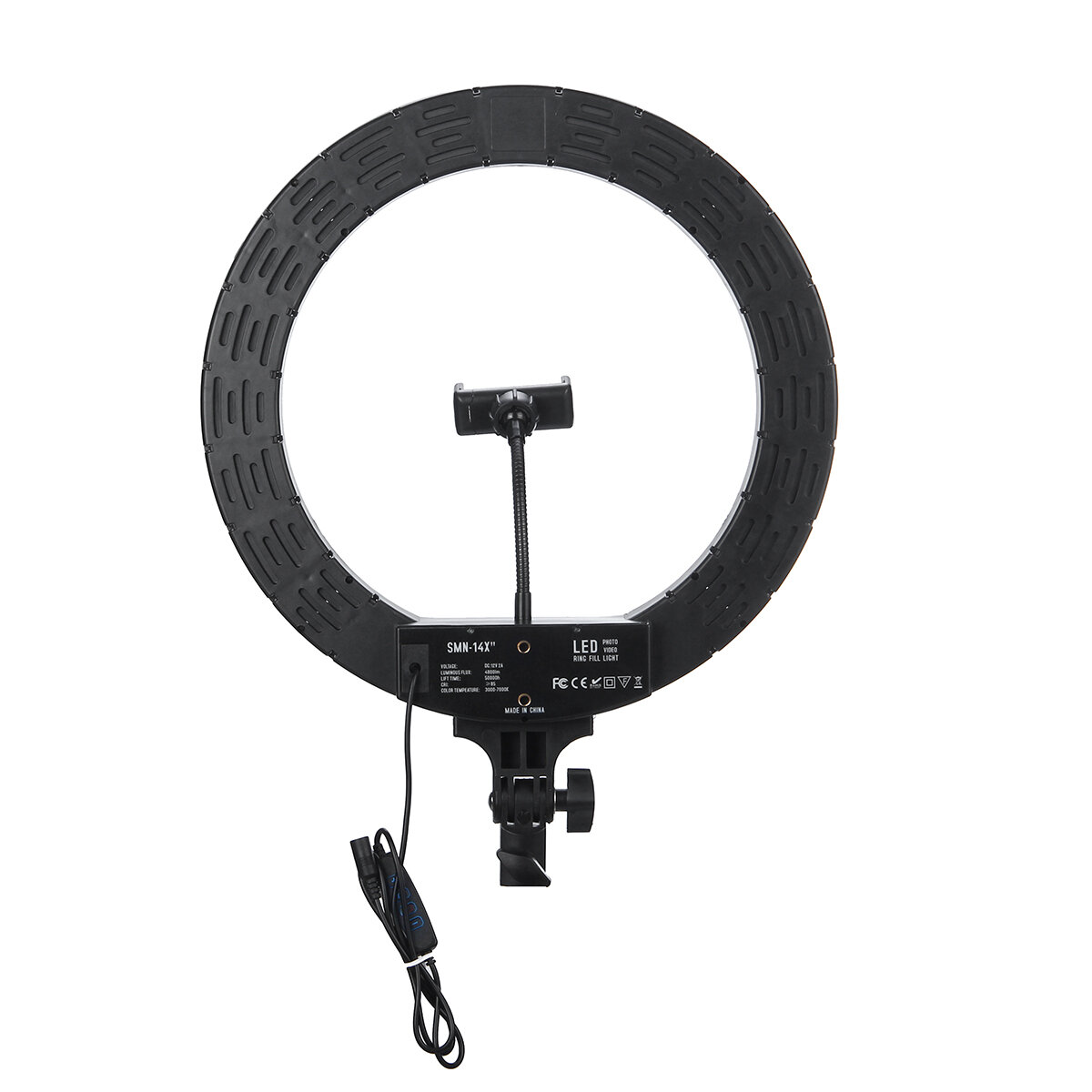 7/10/13/15/18 Inch LED Ring Light Studio Fill Light Tripod Stand Photo Makeup Live Dimmable Lamp for Youtube Tiktok Streaming Br