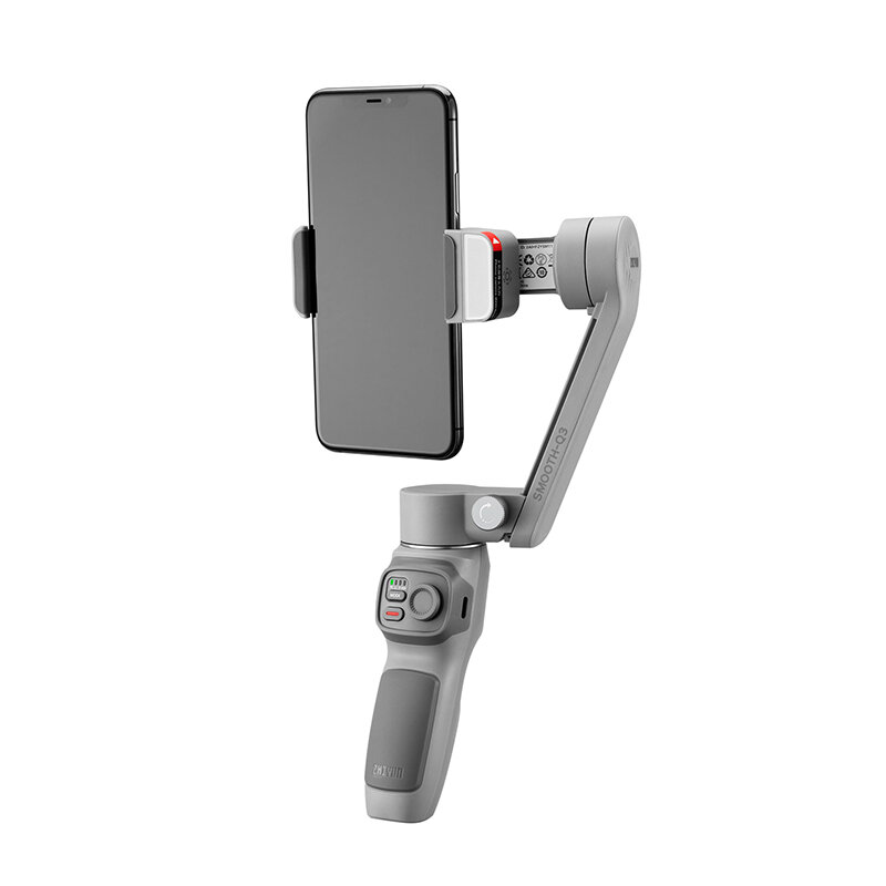 ZHIYUN Smooth Q3 Anti-shake Handheld Gimbal 180° Flip Fill Light Gesture Control AI Beauty Super Wide-angle Zoom Mobile Phon