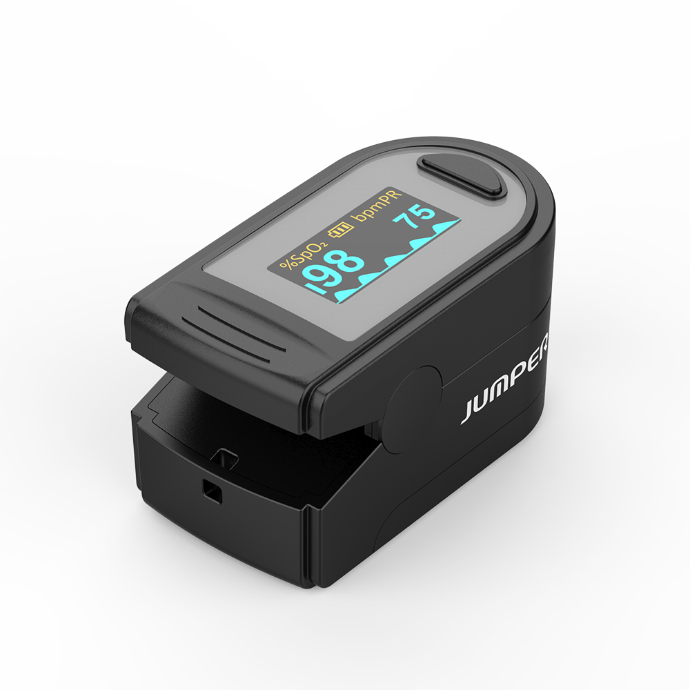 JUMPER JPD-500C Finger Clip Pulse Oximeter Multiple Display Modes Fingertip Pulse Oximeter Brightness Adjustment Automatic Power