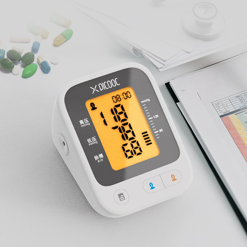 PICOOC X1 Pro Blood Pressure Monitor Tracks BP & Pulse WiFi Connectivity Smart Pressurization Audio Reading Memory Record