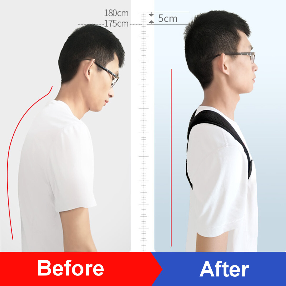 S/M/L/XL Adjustable Back Posture Corrector Humpback Correction Belt For Adult Children Students