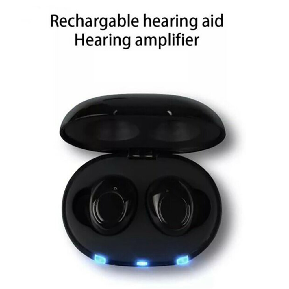 USB Rechargeable Hearing Aids Sound Amplifier Invisible Hearing Loss Low-Noise For Elderly Deaf