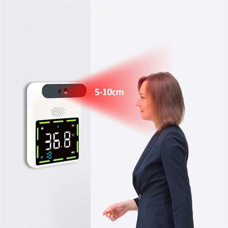 K88 Non-contact IR Infrared Thermometer Forehead Wall-Mounted LCD Digital High Precision Thermometer With Fever Alarm