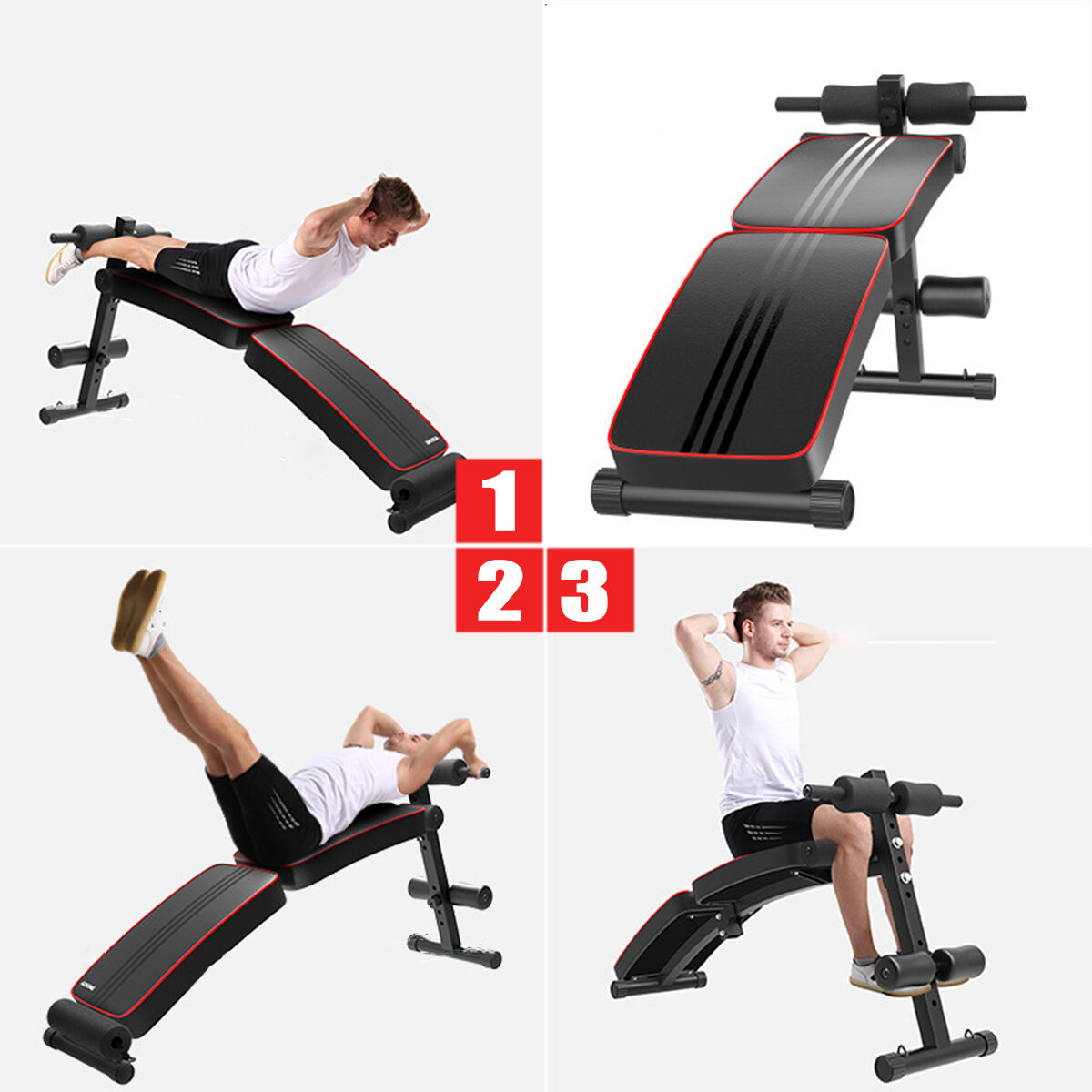 Adjustable Sit up Bench Crunch Board Abdominal Fitness Home Gym Exercise COD