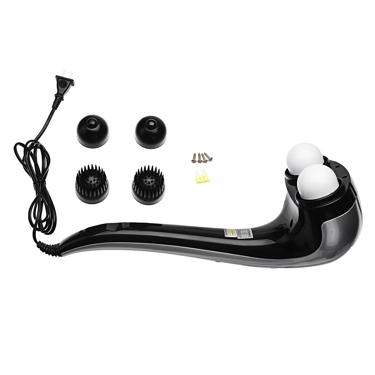 Double Head 3 Interchangeable Nodes Variable Speed Handheld Electric Massager Deep Percussion