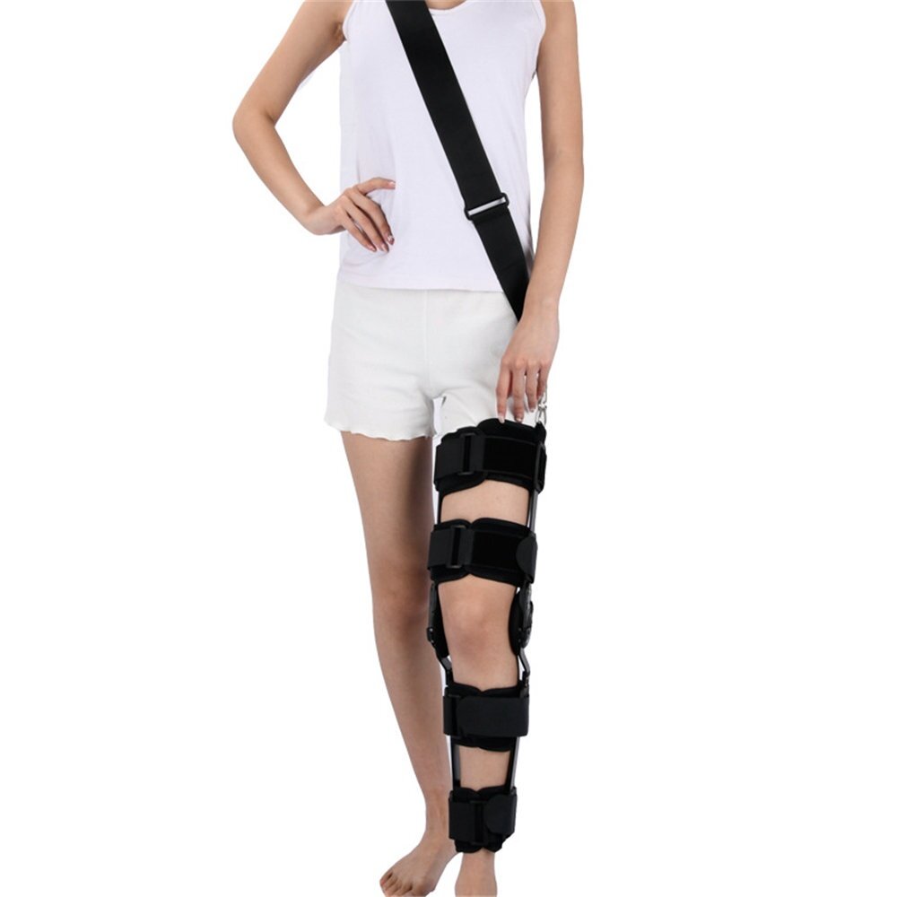 Adjustable Hinged Knee Brace Knee Support Patella Brace Support Stabilizer Pad Orthosis Splint Wrap Orthopedic Guard Protector f