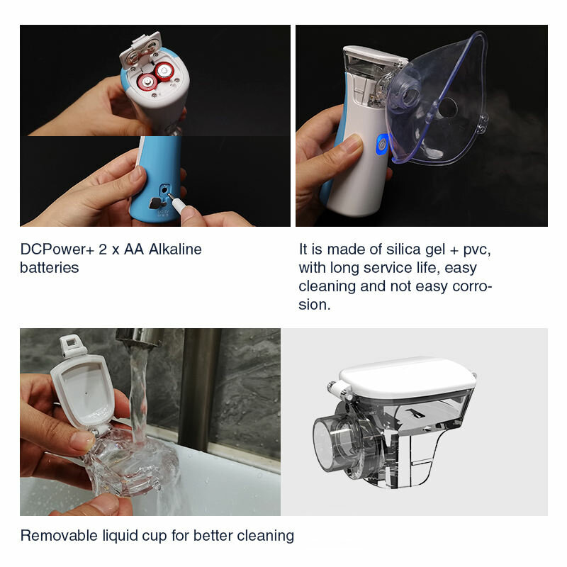 Handheld Mini Baby Adults Portatil Mask Inhaler Medical Ultrasonic Portable Household Atomizer Mesh Nebulizer Machine