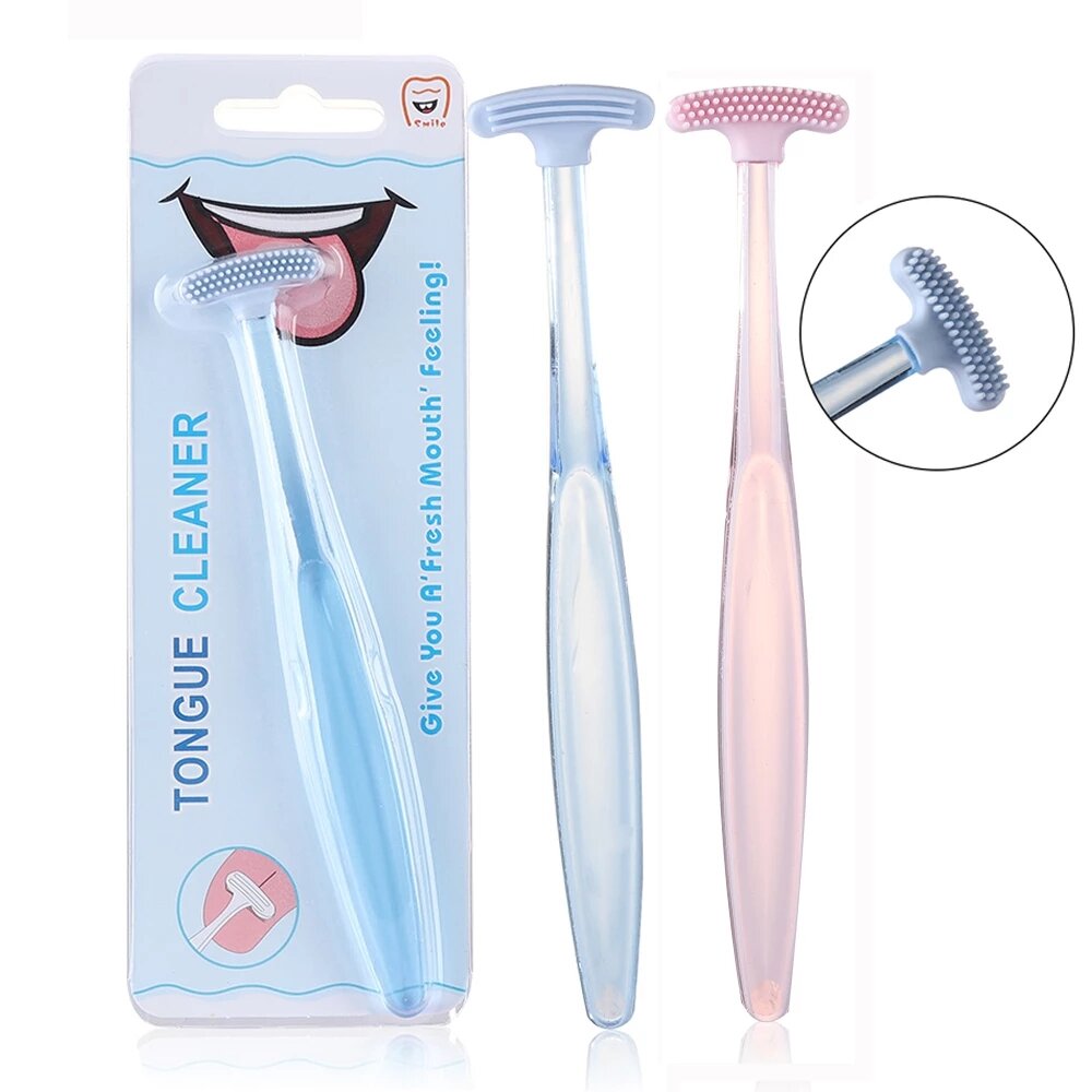 Soft Silicone Tongue Brush Tongue Surface Cleaner Oral Cleaning Brushes Tongue Scraper Cleaner Fresh Breath Health