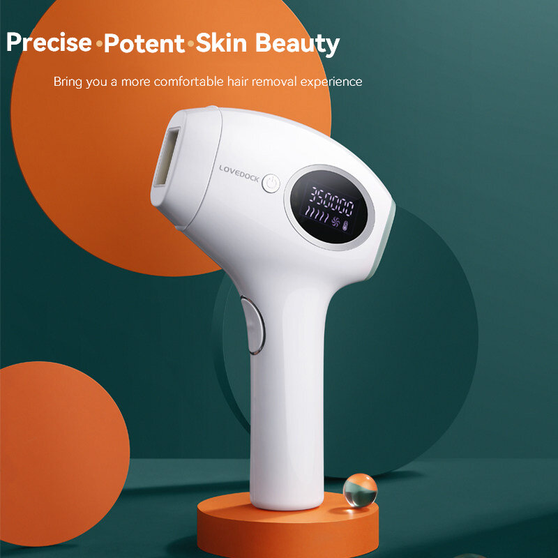 Bosidin D-1128 Laser Hair Removal 5 Level Energy Ice Cool Skin Rejuvenation 3 Accessory Heads Permanent Hair Removal Home Pulsed